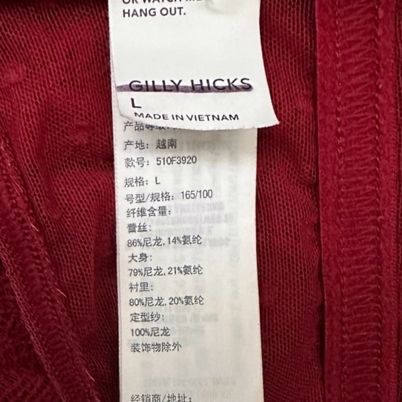 Gilly Hicks women’s red lace bralette size Large - Picture 4 of 4